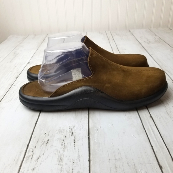Hammacher Schlemmer Leather Slip-On Clogs / House Shoes Hammacher Schlemmer: The Gentleman main image 2